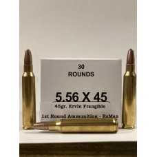 5.56 45gr. Frangible by 1st Round Ammunition on Once-Fired Brass