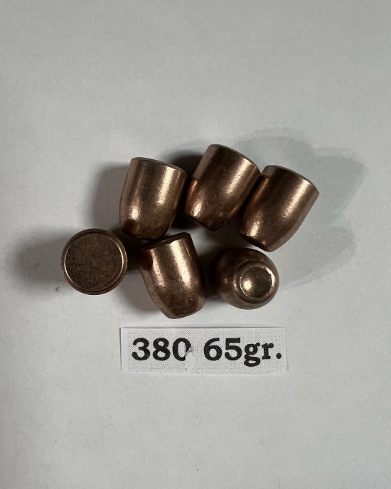 380 Auto 65gr. Flat Point [sample pack of 6] NOT LOADED AMMUNITION