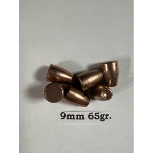 9mm 65gr. Frangible Flat Point [Sample Pack of 6] NOT LOADED AMMUNITION