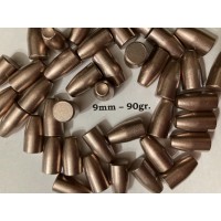 9mm 90gr. Frangible Flat Point [100 count]
